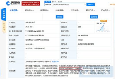 維維食品跨界布局 成立供應(yīng)鏈公司涉足新能源汽車銷售及軟硬件業(yè)務(wù)